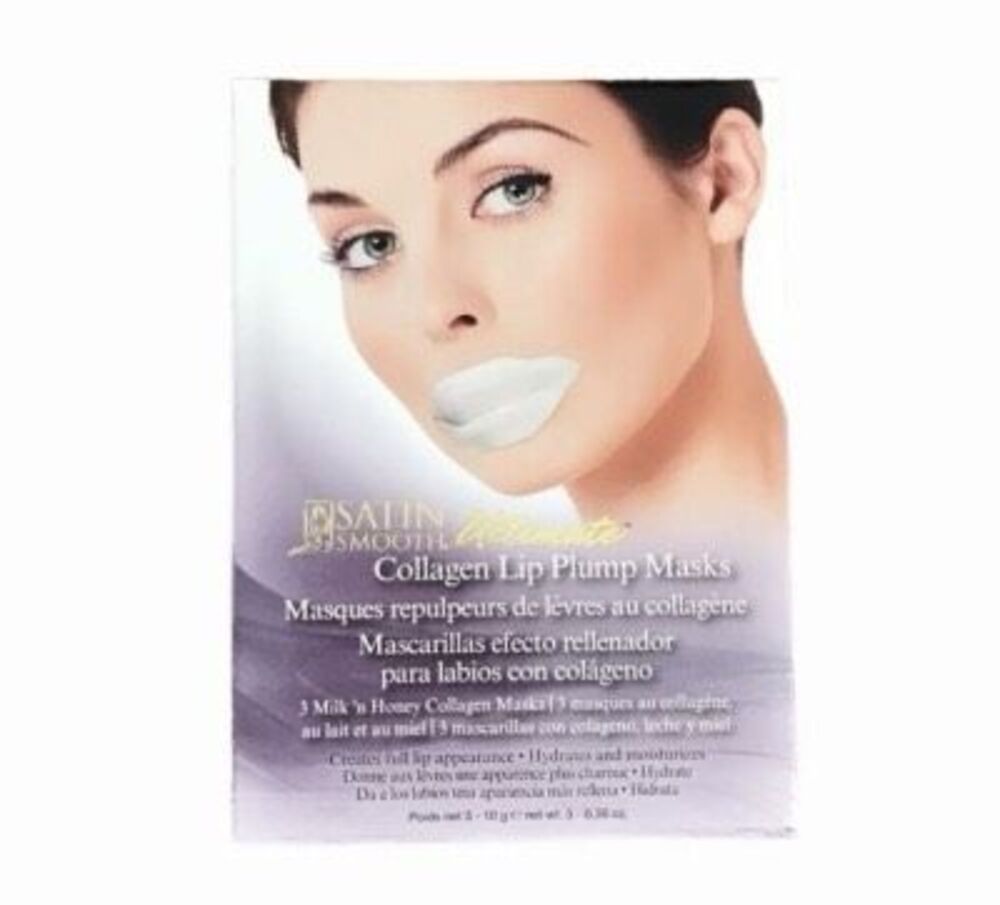 Satin Smooth Ultimate Collagen Lip Plump Masks Set of 2 New Sealed